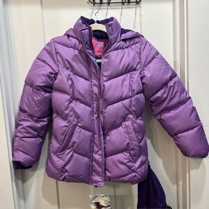 CB Sports Big‎ Girl 1 Pc Puffer Jacket & Hat Sz M ( 10-12 ) Lavender Purple NWT